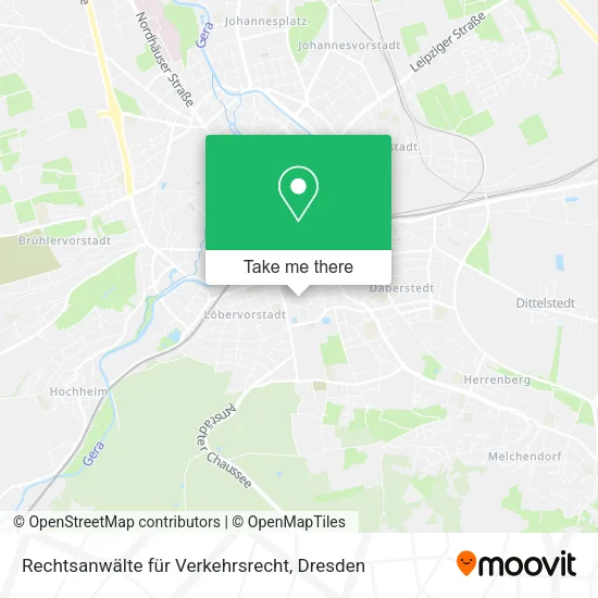Карта Rechtsanwälte für Verkehrsrecht