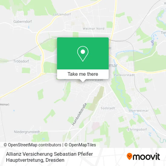 Карта Allianz Versicherung Sebastian Pfeifer Hauptvertretung