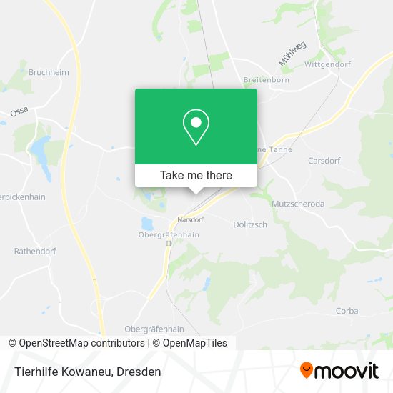 Карта Tierhilfe Kowaneu