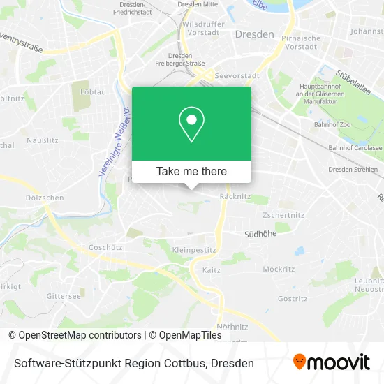Карта Software-Stützpunkt Region Cottbus
