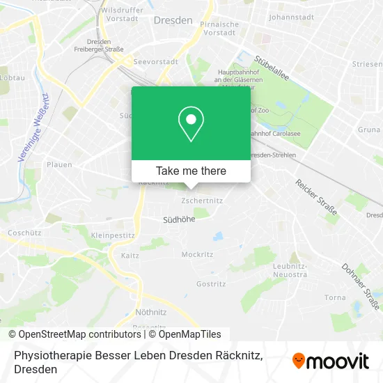 Карта Physiotherapie Besser Leben Dresden Räcknitz