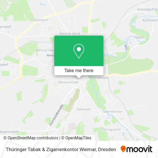 Карта Thüringer Tabak & Zigarrenkontor Weimar