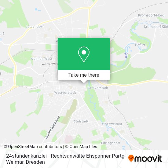 Карта 24stundenkanzlei - Rechtsanwälte Ehspanner Partg Weimar