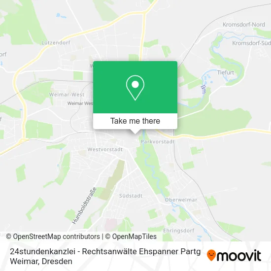 Карта 24stundenkanzlei - Rechtsanwälte Ehspanner Partg Weimar