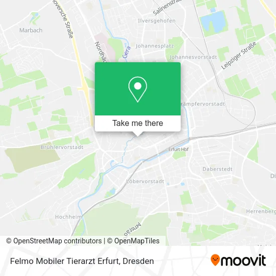 Карта Felmo Mobiler Tierarzt Erfurt