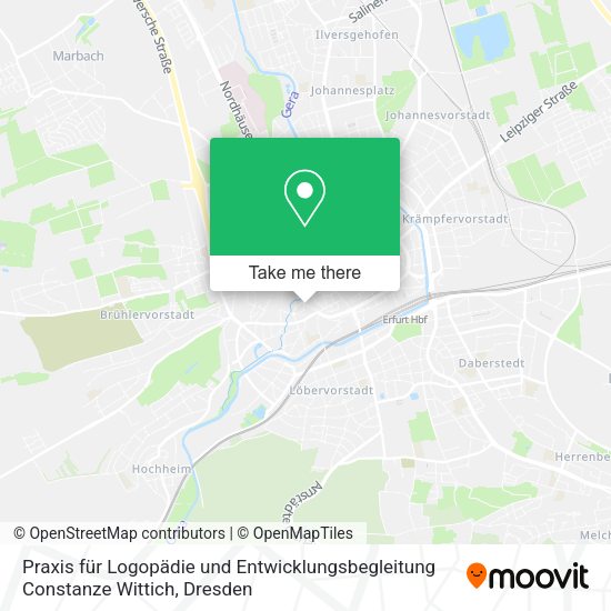 Карта Praxis für Logopädie und Entwicklungsbegleitung Constanze Wittich