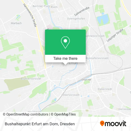 Карта Bushaltepunkt Erfurt am Dom