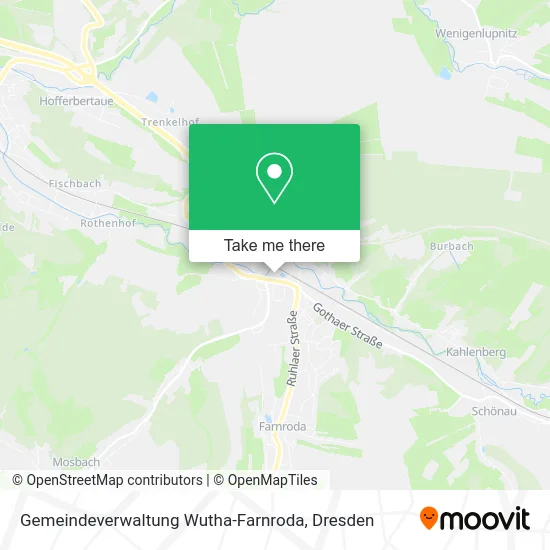 Карта Gemeindeverwaltung Wutha-Farnroda