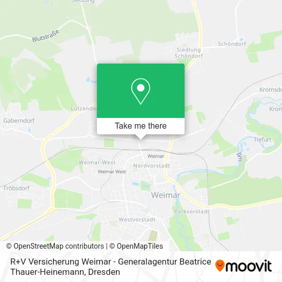 Карта R+V Versicherung Weimar - Generalagentur Beatrice Thauer-Heinemann