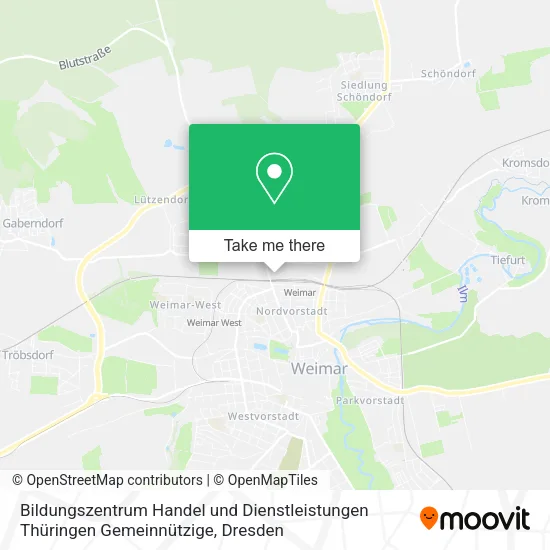 Карта Bildungszentrum Handel und Dienstleistungen Thüringen Gemeinnützige