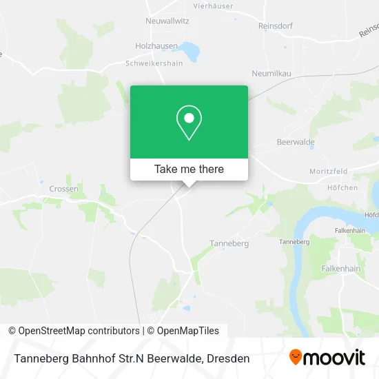 Карта Tanneberg Bahnhof Str.N Beerwalde