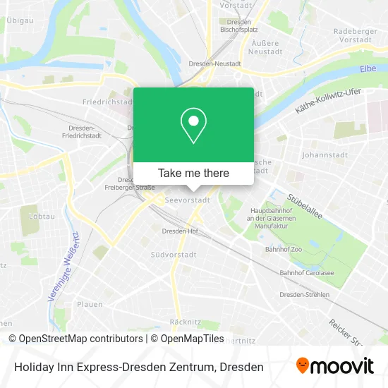 Карта Holiday Inn Express-Dresden Zentrum