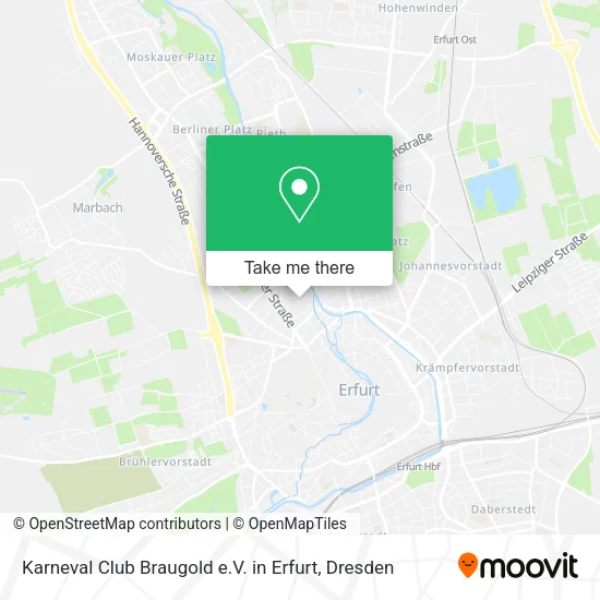 Карта Karneval Club Braugold e.V. in Erfurt