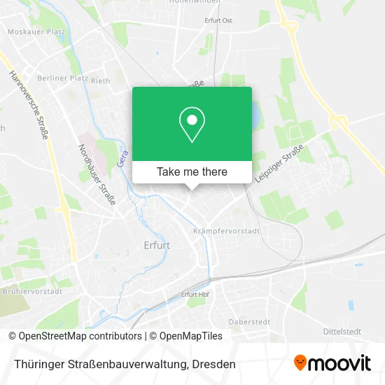Карта Thüringer Straßenbauverwaltung