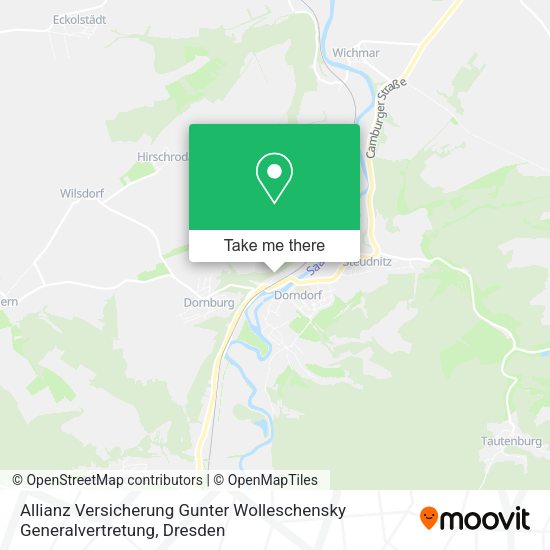 Карта Allianz Versicherung Gunter Wolleschensky Generalvertretung