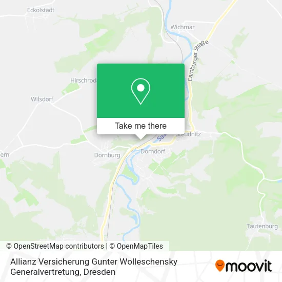 Карта Allianz Versicherung Gunter Wolleschensky Generalvertretung