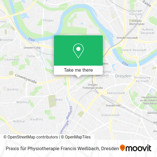 Карта Praxis für Physiotherapie Francis Weißbach