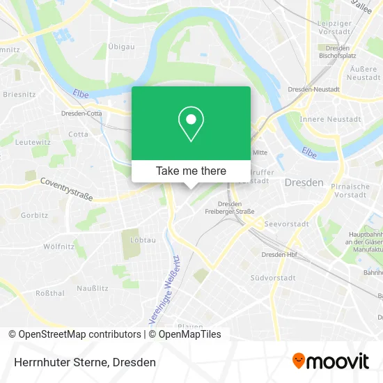 Карта Herrnhuter Sterne