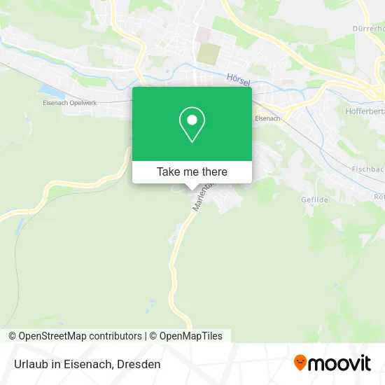 Карта Urlaub in Eisenach