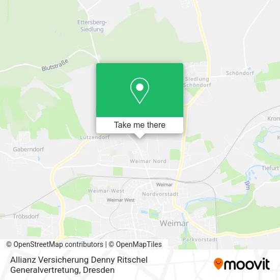 Карта Allianz Versicherung Denny Ritschel Generalvertretung