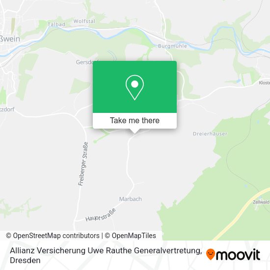 Карта Allianz Versicherung Uwe Rauthe Generalvertretung