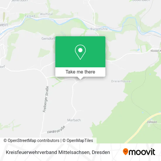 Карта Kreisfeuerwehrverband Mittelsachsen
