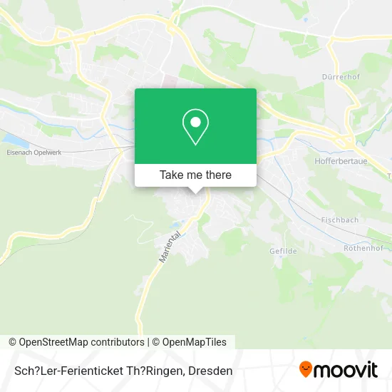 Карта Sch?Ler-Ferienticket Th?Ringen