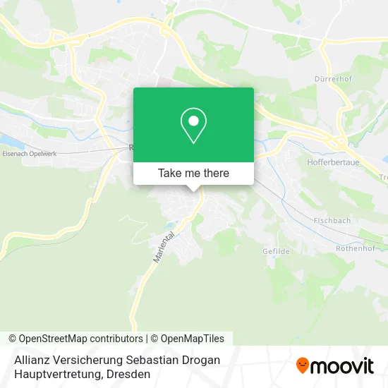 Карта Allianz Versicherung Sebastian Drogan Hauptvertretung