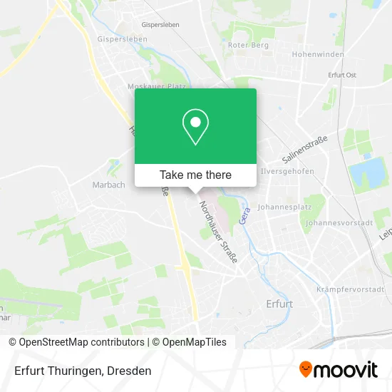 Карта Erfurt Thuringen