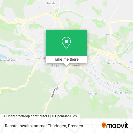 Rechtsanwaltskammer Thüringen map