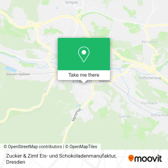 Карта Zucker & Zimt Eis- und Schokoladenmanufaktur