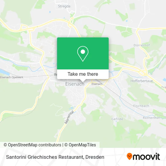 Карта Santorini Griechisches Restaurant