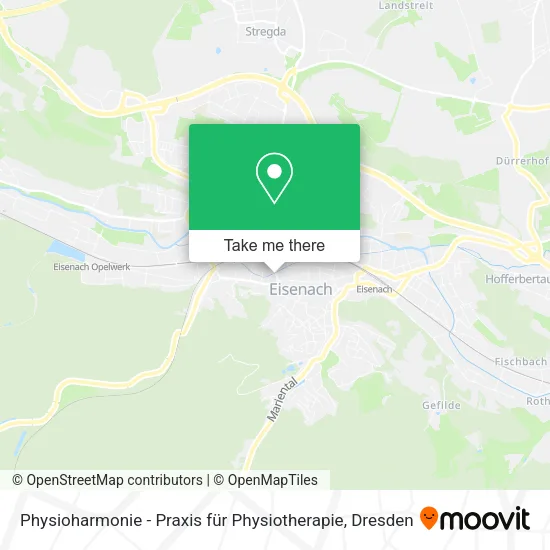 Карта Physioharmonie - Praxis für Physiotherapie