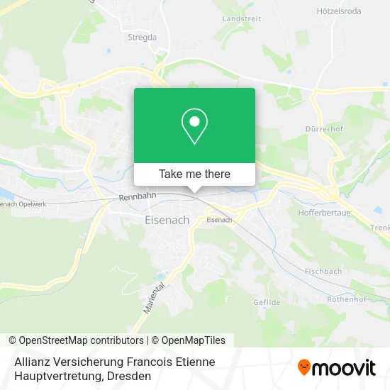 Карта Allianz Versicherung Francois Etienne Hauptvertretung