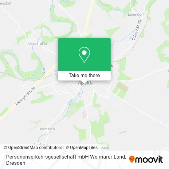 Карта Personenverkehrsgesellschaft mbH Weimarer Land