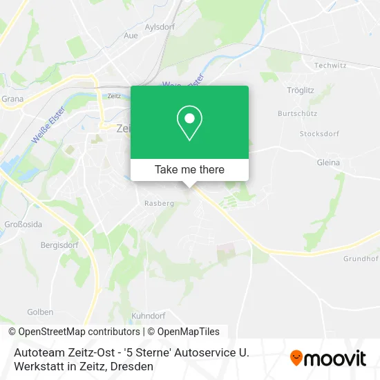 Карта Autoteam Zeitz-Ost - '5 Sterne' Autoservice U. Werkstatt in Zeitz