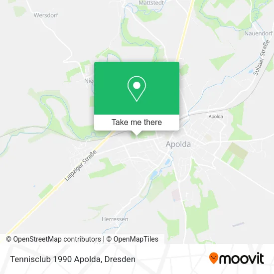 Tennisclub 1990 Apolda map
