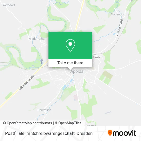 Карта Postfiliale im Schreibwarengeschäft