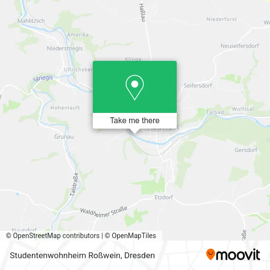 Карта Studentenwohnheim Roßwein