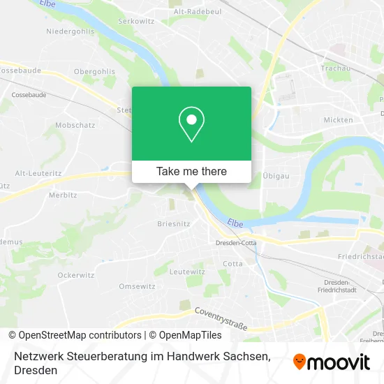 Карта Netzwerk Steuerberatung im Handwerk Sachsen