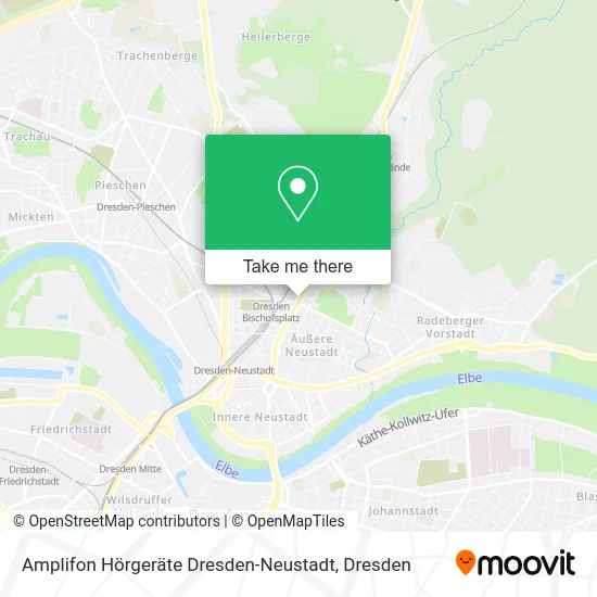 Карта Amplifon Hörgeräte Dresden-Neustadt