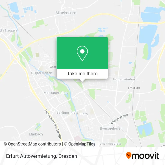Карта Erfurt Autovermietung