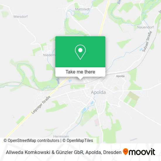 Карта Allweda Komkowski & Günzler GbR, Apolda