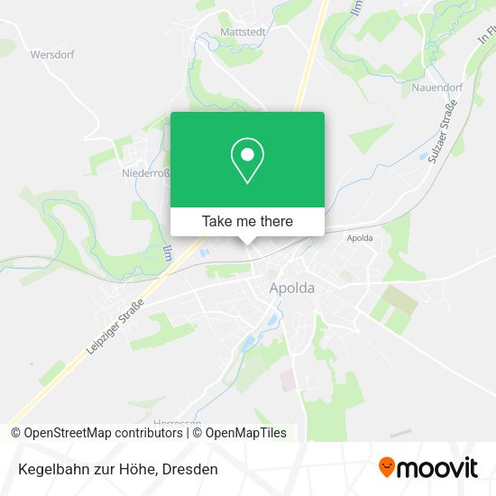 Карта Kegelbahn zur Höhe