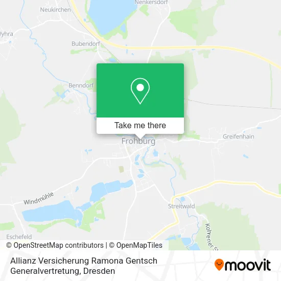 Карта Allianz Versicherung Ramona Gentsch Generalvertretung