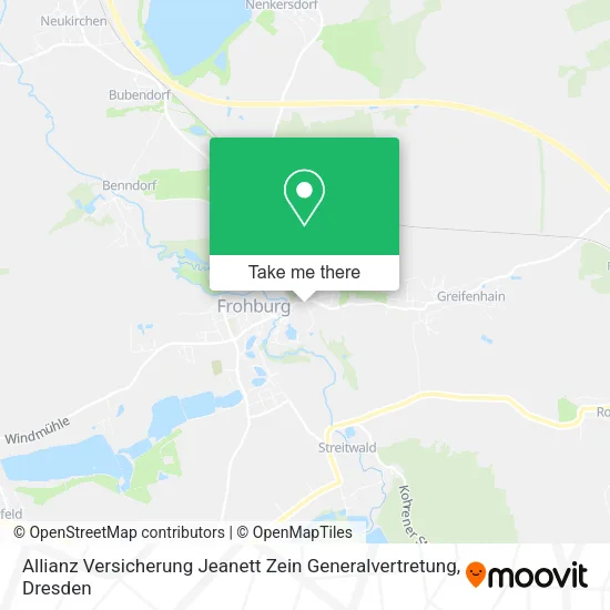 Карта Allianz Versicherung Jeanett Zein Generalvertretung
