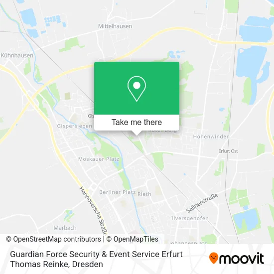 Карта Guardian Force Security & Event Service Erfurt Thomas Reinke