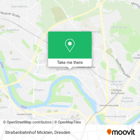 Карта Straßenbahnhof Mickten