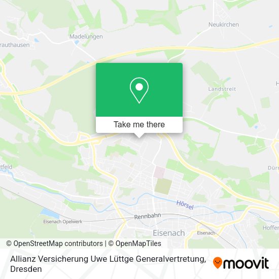 Карта Allianz Versicherung Uwe Lüttge Generalvertretung