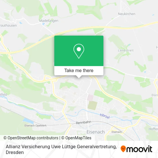 Карта Allianz Versicherung Uwe Lüttge Generalvertretung